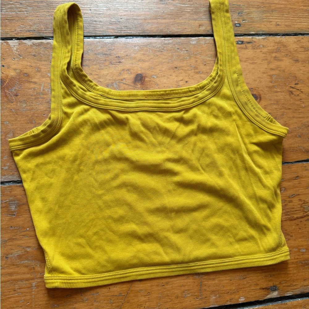 Gold Ribbed Women's Tank Top
